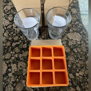 Nespresso Recipe Glasses AND Ice Cube Tray